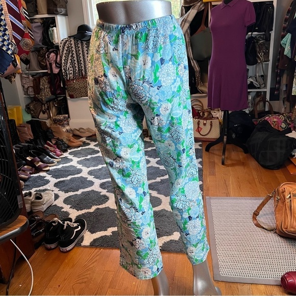 Lilly Pulitzer Floral Pajama Lounge Cotton Pants Sz XS - Picture 4 of 7